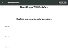 Tablet Screenshot of krugerwildlifesafaris.com